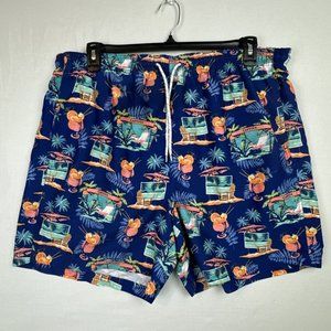 Boca Classics Men's XL Swim Trunks hawaiian tropical beach vacation travel luau